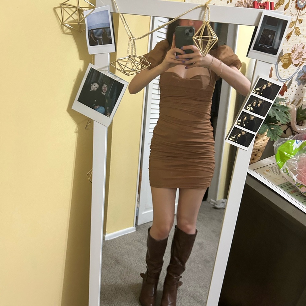 Tan Formal Dress BRAND NEW WITH TAGS Size S
